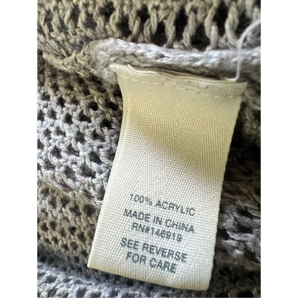 Mudd Gray Loose Knit Open Front Cardigan Women's Small - Picture 4 of 8